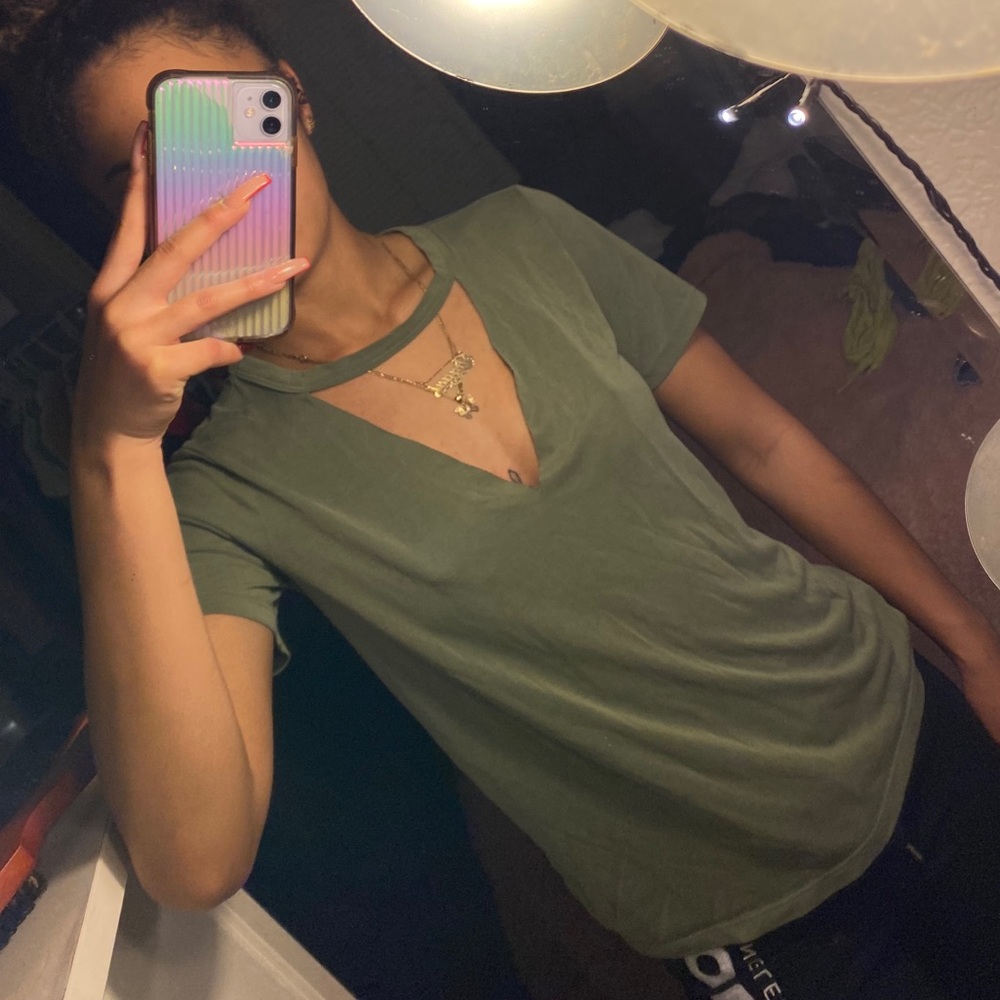 green t shirt